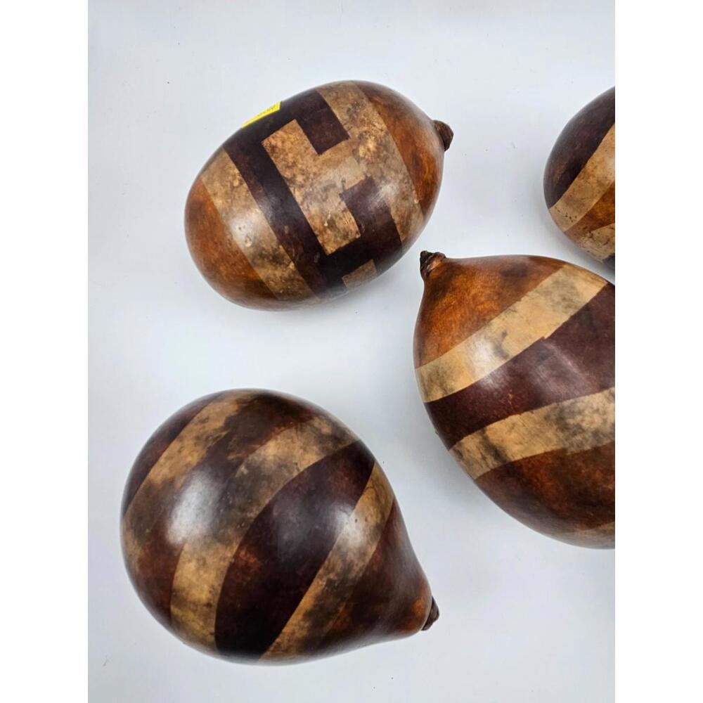 5 Large African Hollow Gourd Rattle Shakers Natural Earth Tones Bowl Fillers - Picture 8 of 9